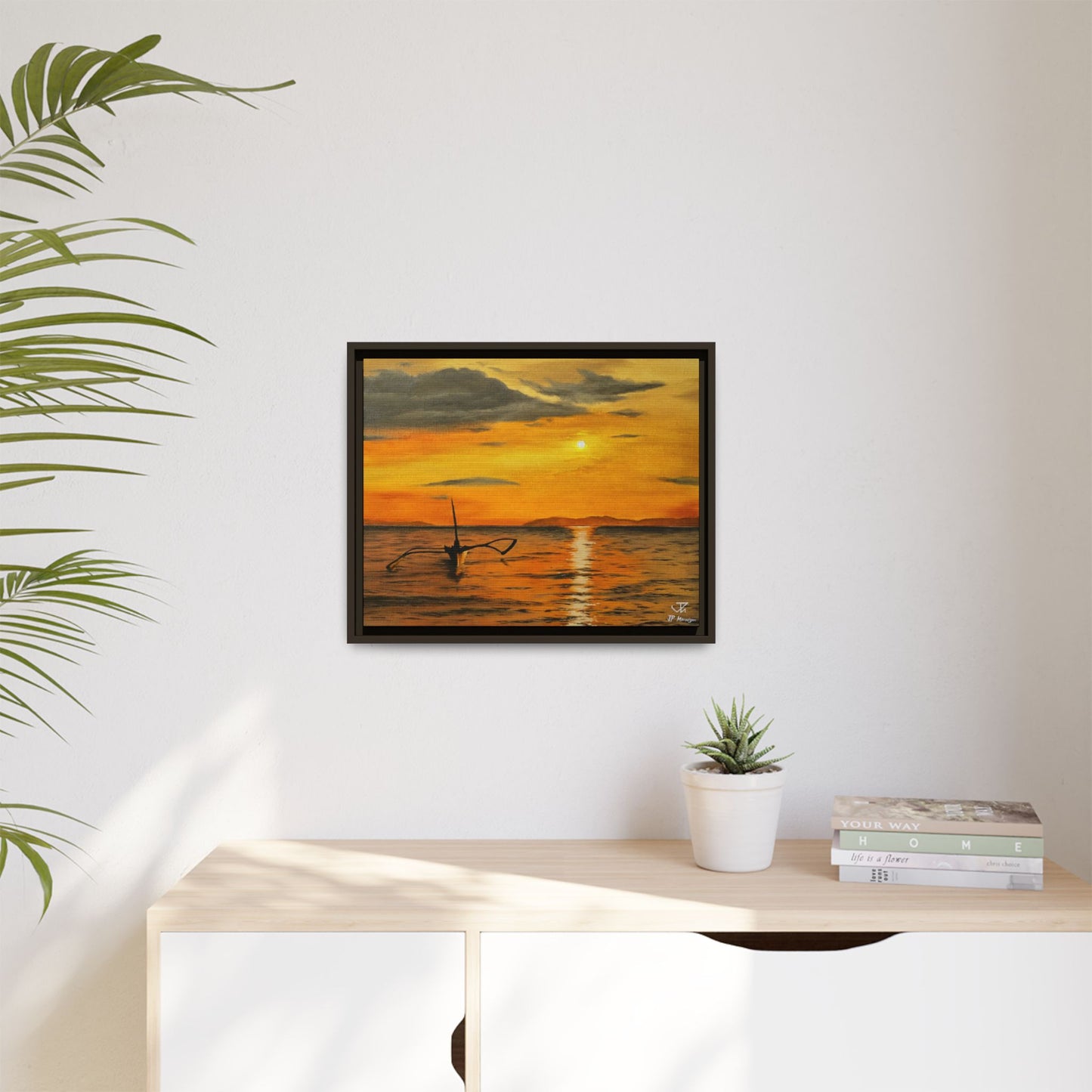 Until the Sun Sets - Framed Canvas Print