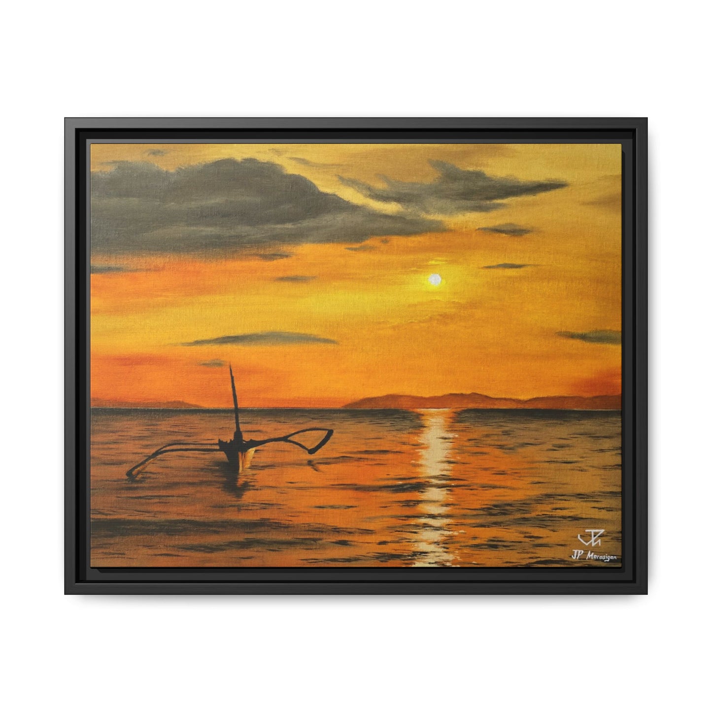 Until the Sun Sets - Framed Canvas Print