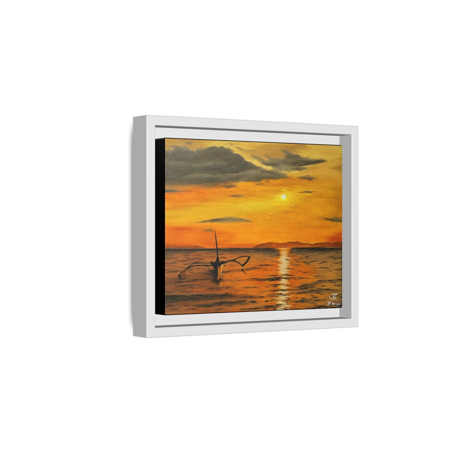 Until the Sun Sets - Framed Canvas Print