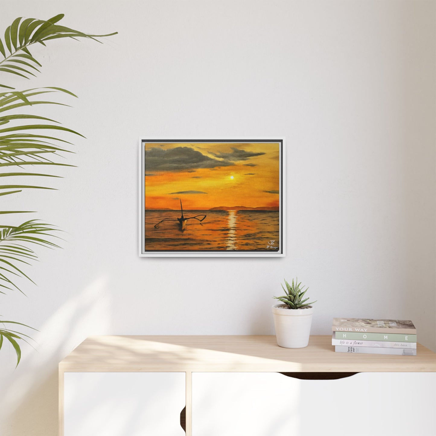 Until the Sun Sets - Framed Canvas Print