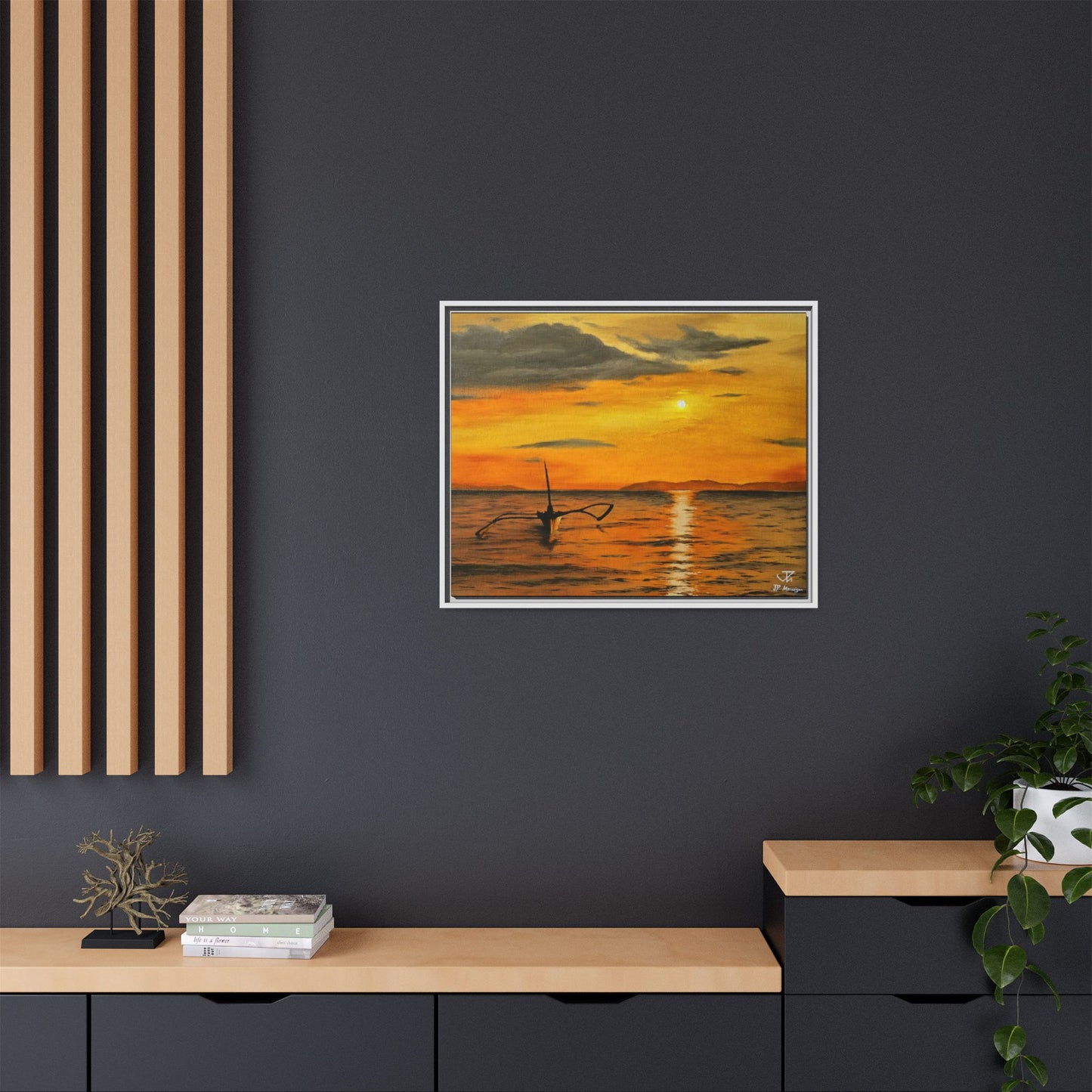 Until the Sun Sets - Framed Canvas Print