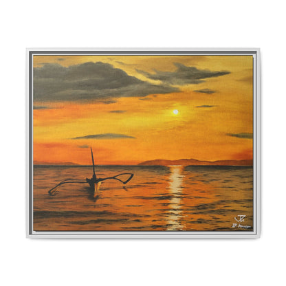 Until the Sun Sets - Framed Canvas Print