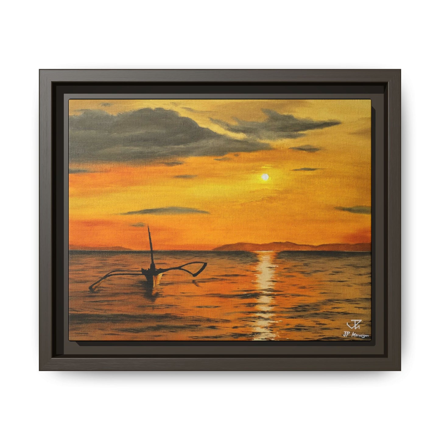 Until the Sun Sets - Framed Canvas Print