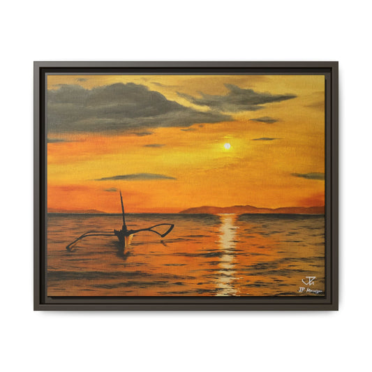 Until the Sun Sets - Framed Canvas Print