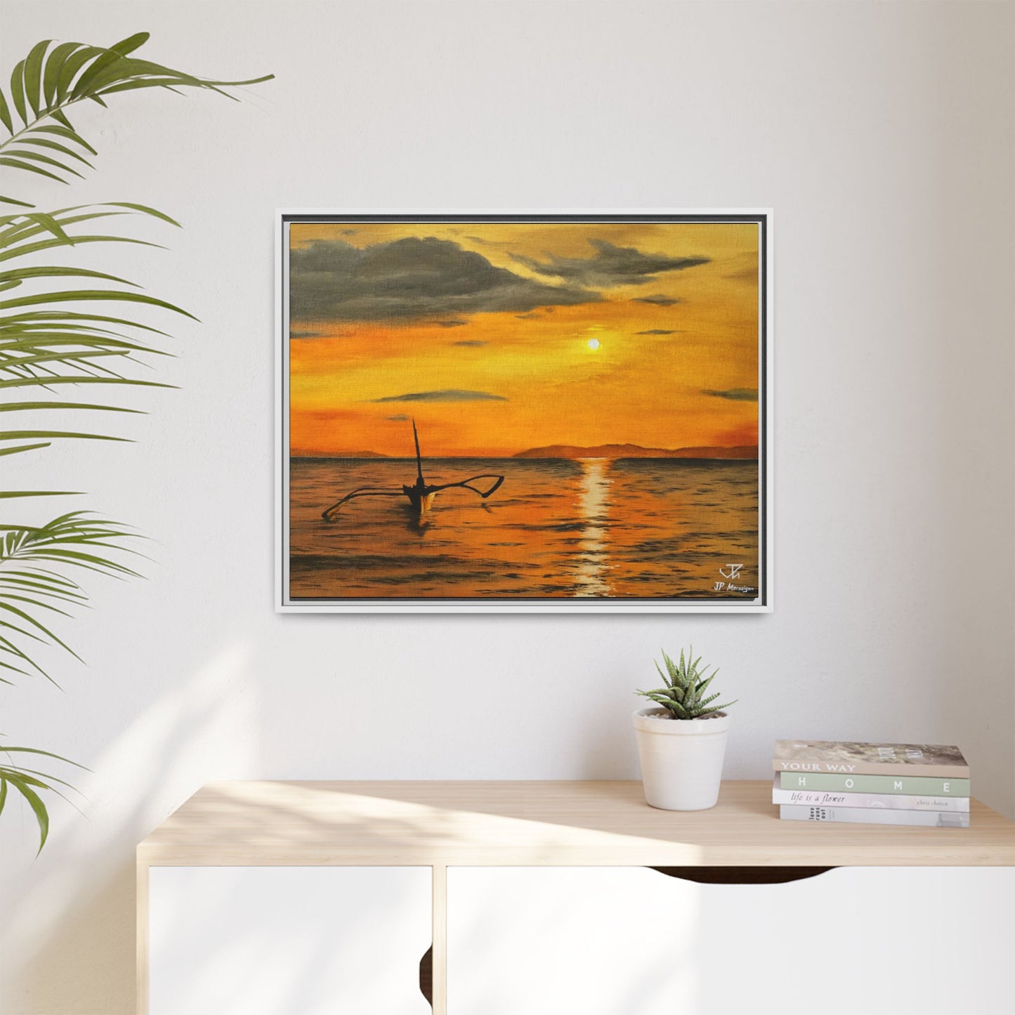 Until the Sun Sets - Framed Canvas Print