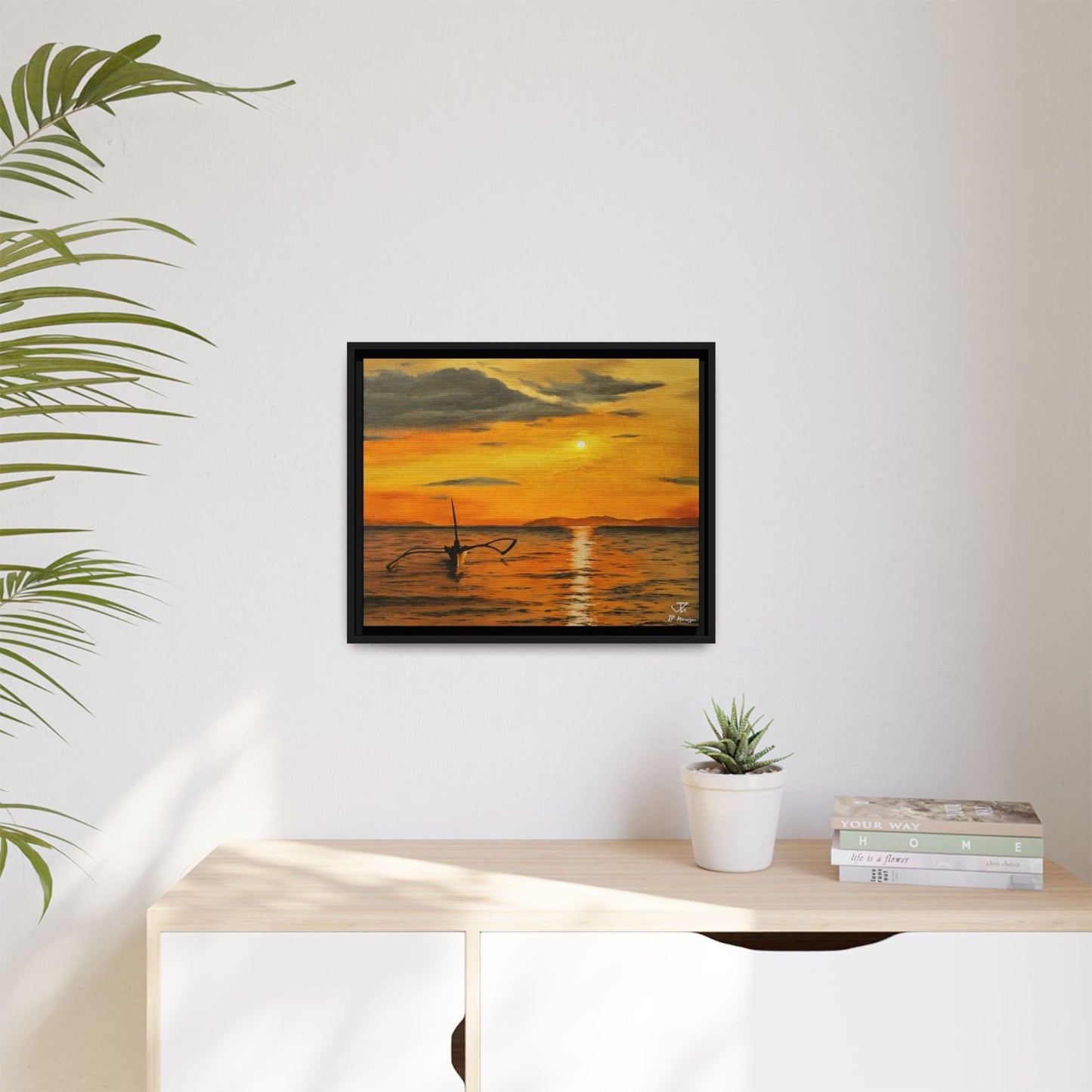 Until the Sun Sets - Framed Canvas Print
