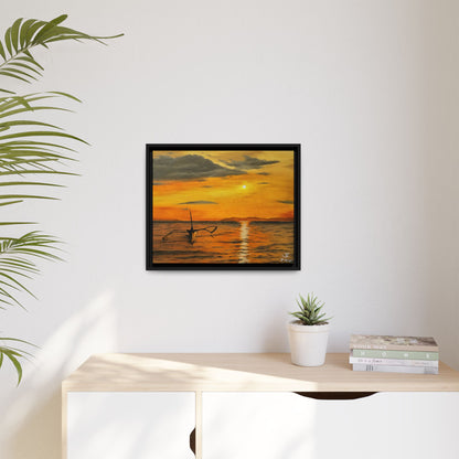 Until the Sun Sets - Framed Canvas Print