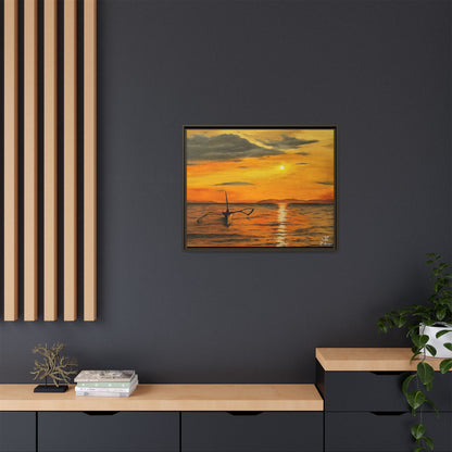 Until the Sun Sets - Framed Canvas Print