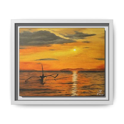 Until the Sun Sets - Framed Canvas Print