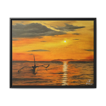 Until the Sun Sets - Framed Canvas Print