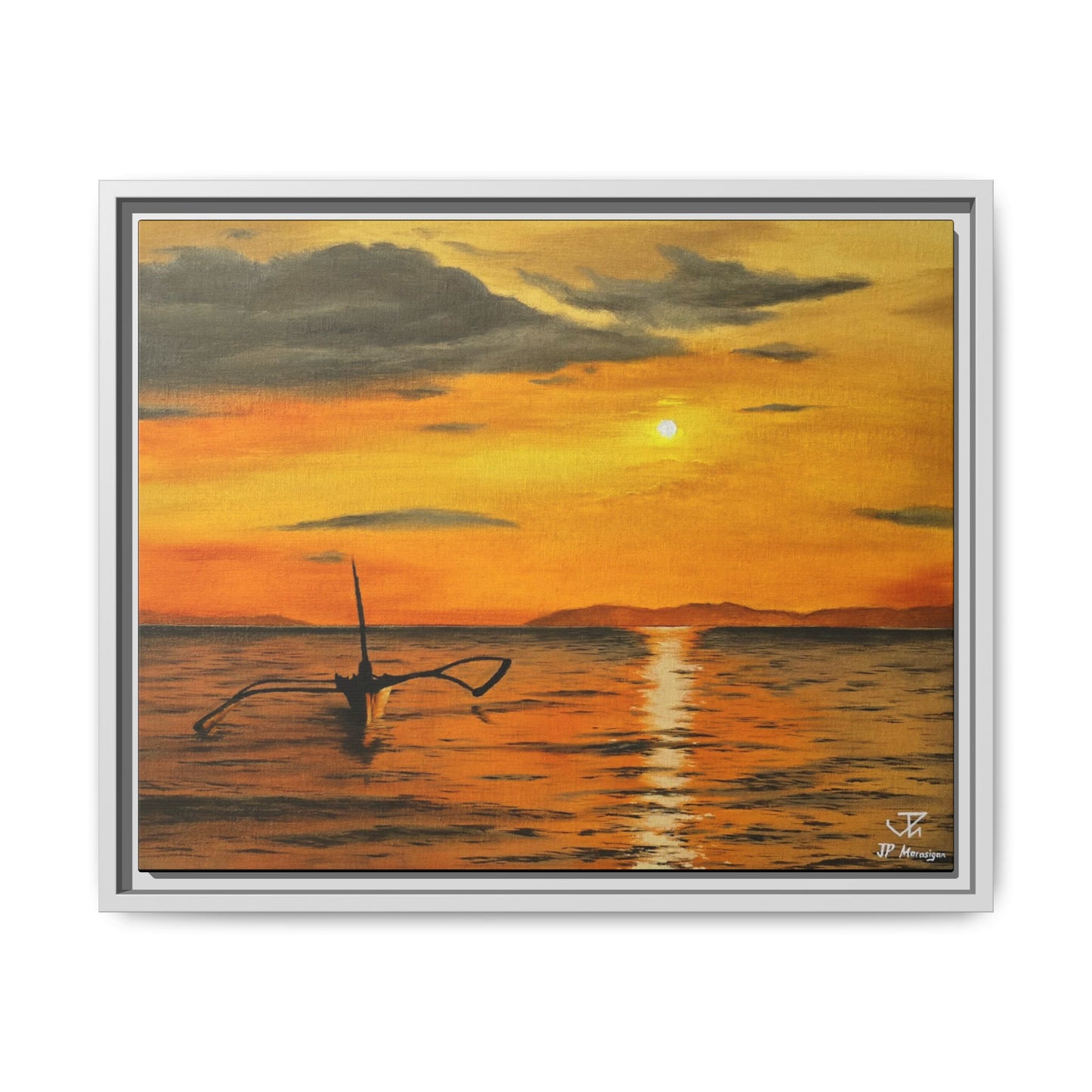 Until the Sun Sets - Framed Canvas Print