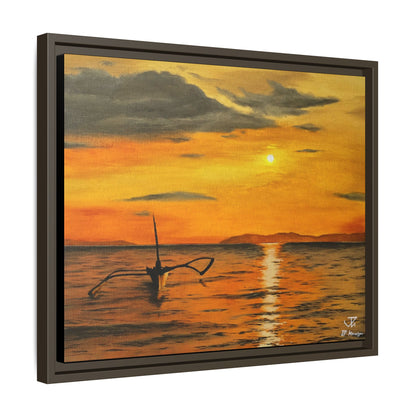 Until the Sun Sets - Framed Canvas Print