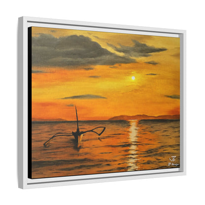 Until the Sun Sets - Framed Canvas Print