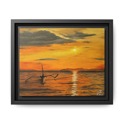 Until the Sun Sets - Framed Canvas Print