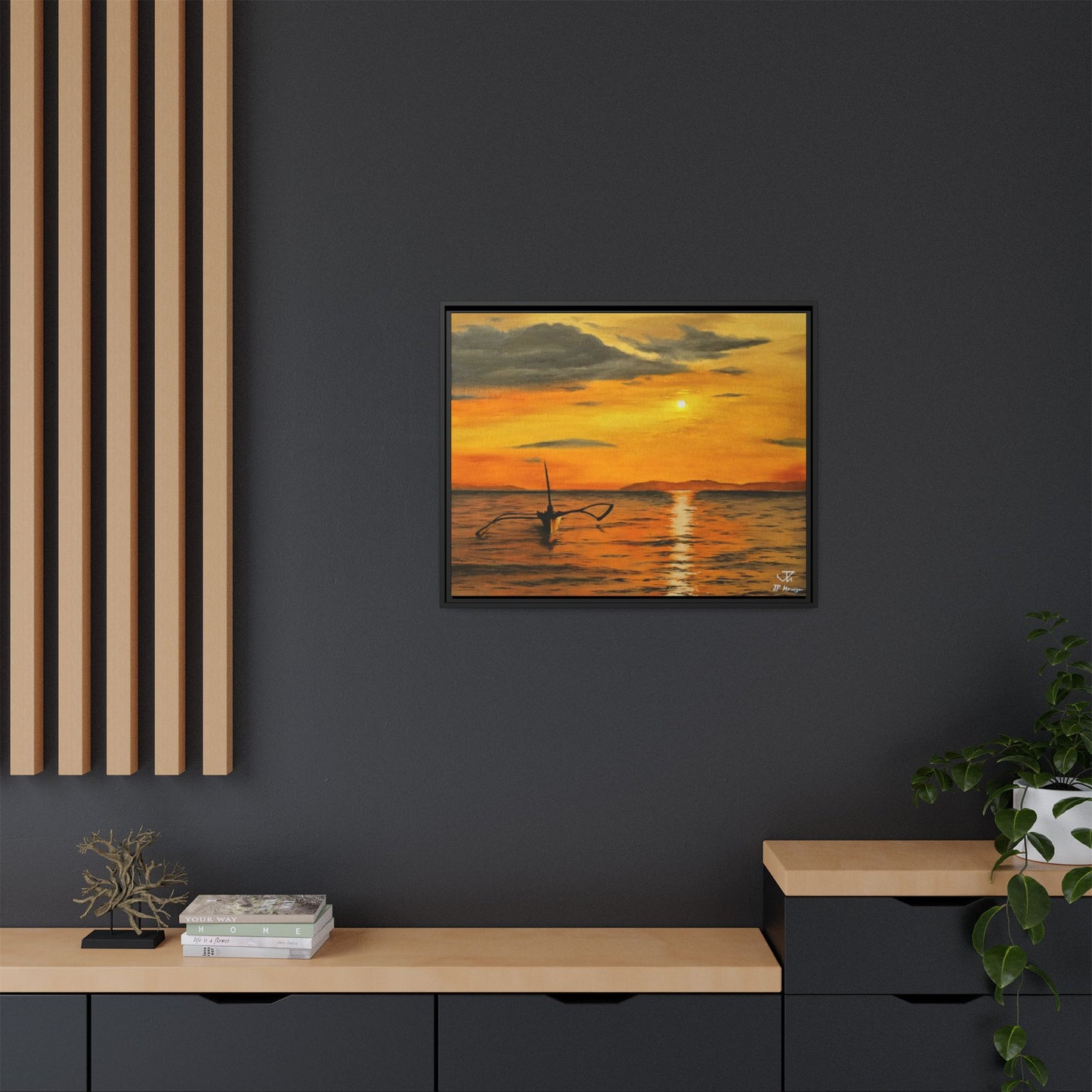 Until the Sun Sets - Framed Canvas Print
