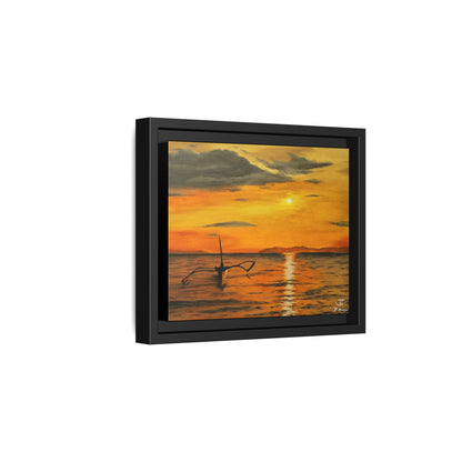 Until the Sun Sets - Framed Canvas Print