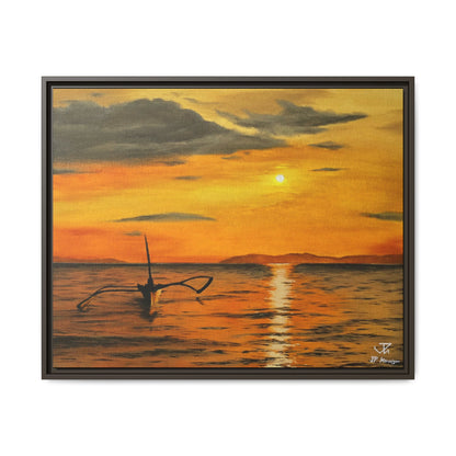 Until the Sun Sets - Framed Canvas Print