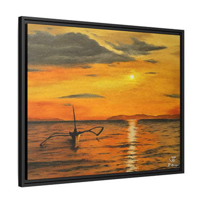 Until the Sun Sets - Framed Canvas Print